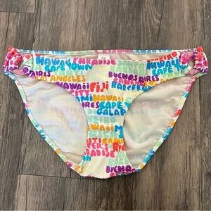 Women’s Full Coverage Multicolor Bikini Bottoms Size M